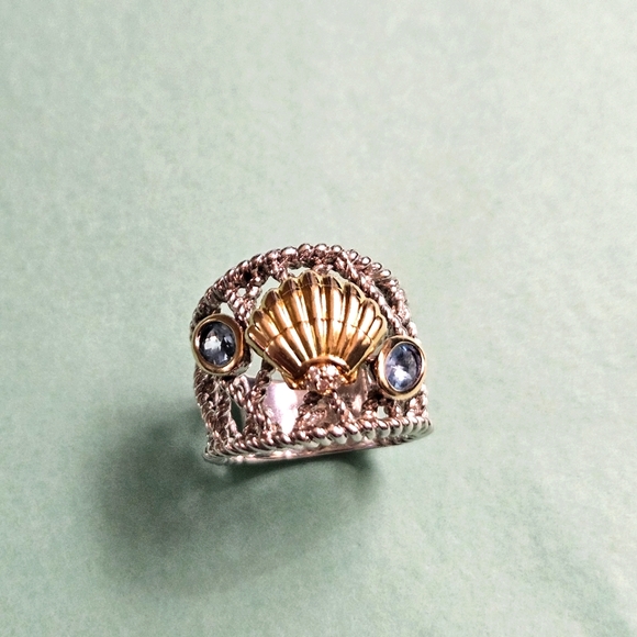Nautical Two Tone Ring 7 Shula NY - Picture 1 of 15